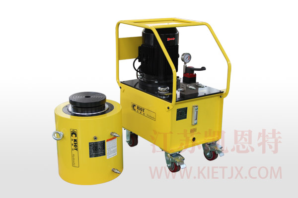 電動液壓泵站配套雙作用大噸位液壓千斤頂【5.5KW、手動換向閥】